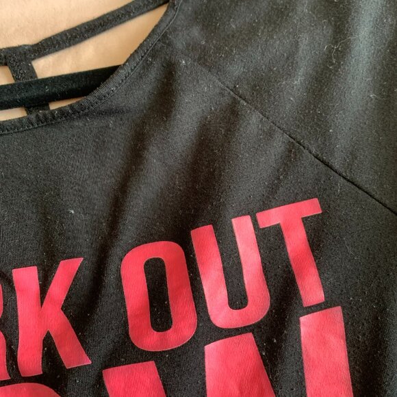 Material Girl Active Women's Work Out Now Party Later Long Sleeve - Picture 3 of 5